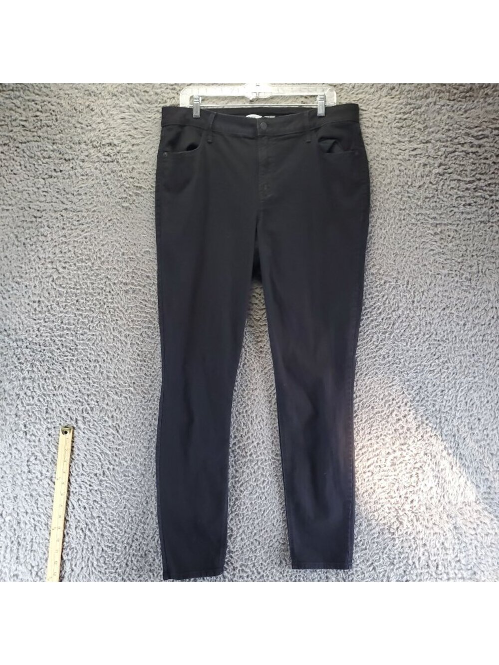 Old Navy Jeans Womens 14 Tall Black Super Skinny Mid-Rise Stretchy Denim